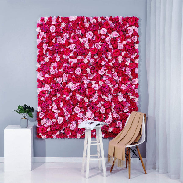 3D Artificial Flower Wall Panels Set - Home Decor