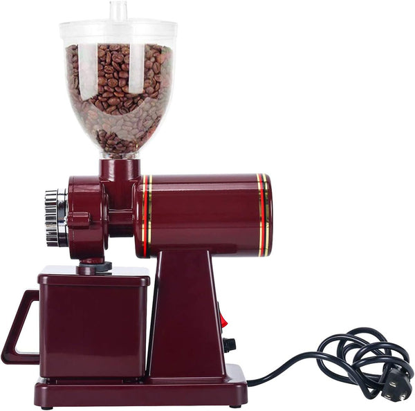 RRH Burr Coffee Grinders, Professional Electric Coffee Grinder, Automatic Burr Mill Grinder, 250g Coffee Bean Powder Grinding Machine 110V, Red