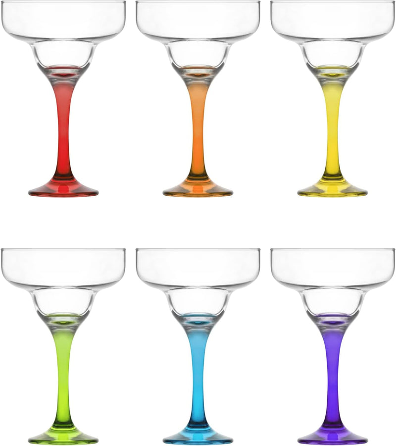 lav Martini Glasses Set of 6 - Martini Cocktail Glass Set 6 Oz - Cosmopolitan Glasses for Elegant Cocktails - Classic Cocktail Glasses with Chic Design for Home Parties - Made in Europe