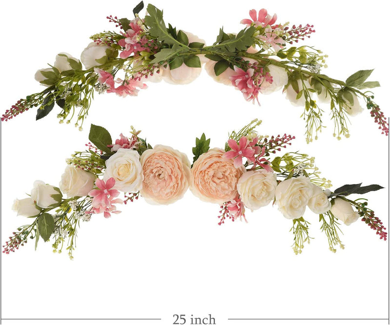 Artificial Peony Flower Swag - 25 Inch Decorative Wedding Arch and Wall Decor