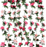 8 Pack 65 FT Flower Garland Decorations Plastic Artificial Flowers for Wedding Decoration Photo Booth Backdrop