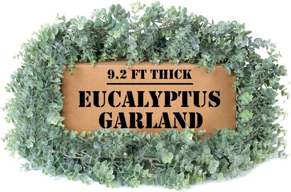 Eucalyptus Garland with Faux Greenery - 92Ft for Weddings Christmas Home Decor