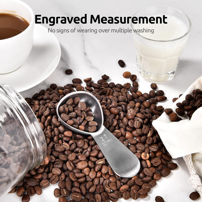 Coffee Scoop: U-Taste Durable 18/8 Stainless Steel Measuring Coffee Scoop 2 tablespoon