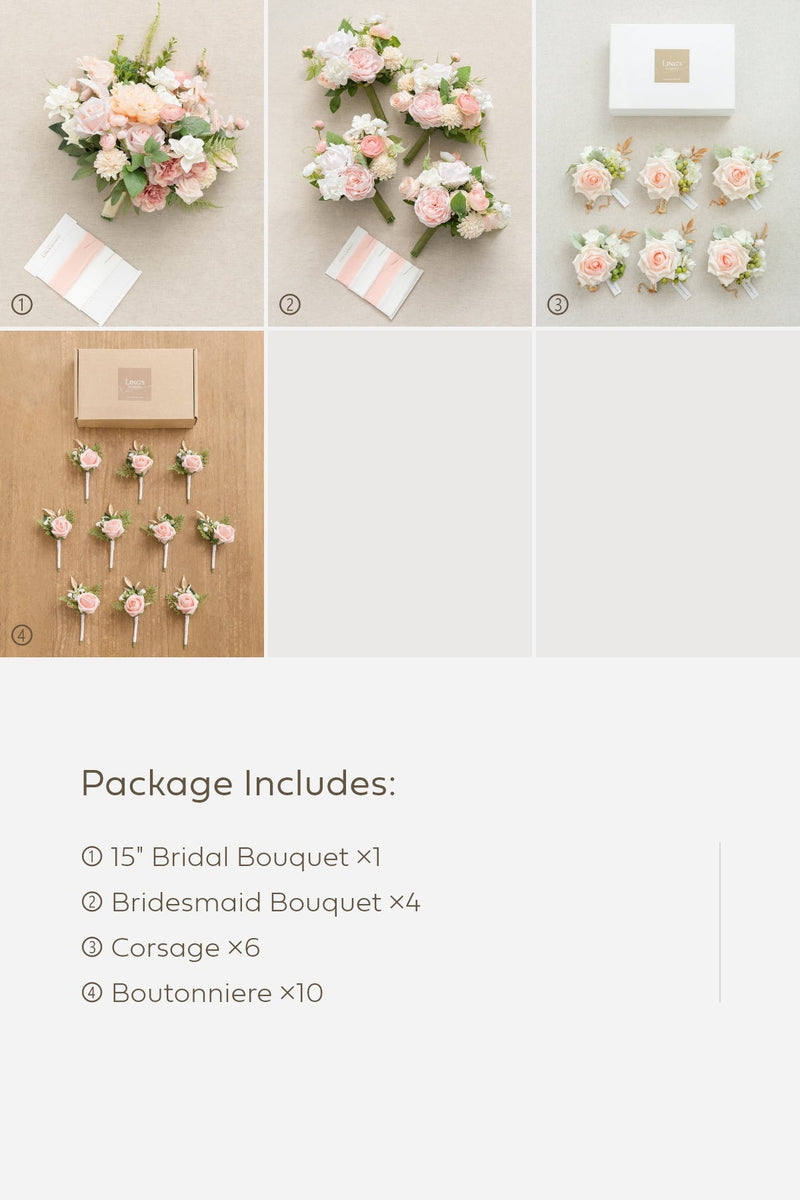 Bridal Flower Package - Blush  Cream