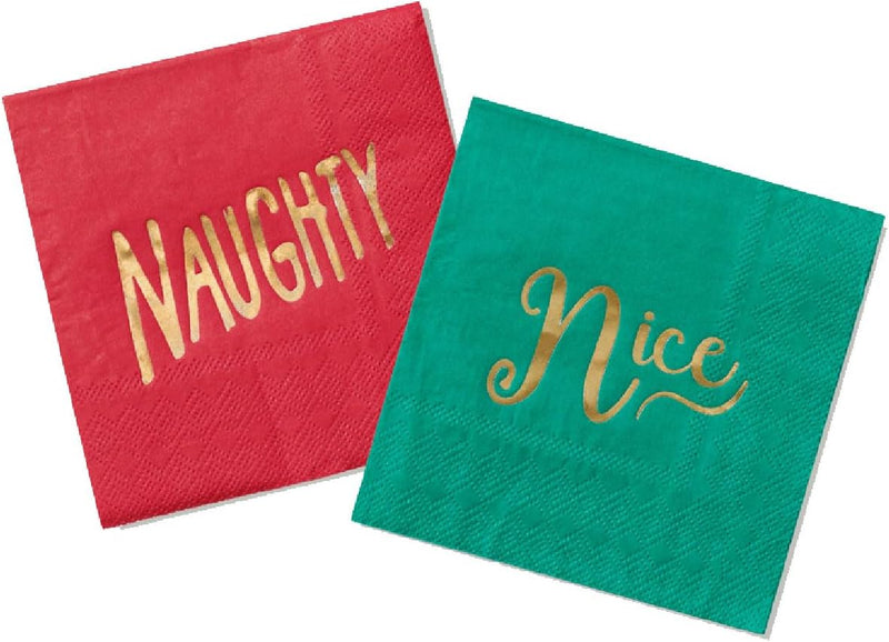 Coterie Holiday Cocktail Napkins (Set of 25) - Christmas Cocktail Napkins, Fun Cocktail Napkins, Funny Paper Napkins, Witty Holiday Napkins | 5" Paper Napkins