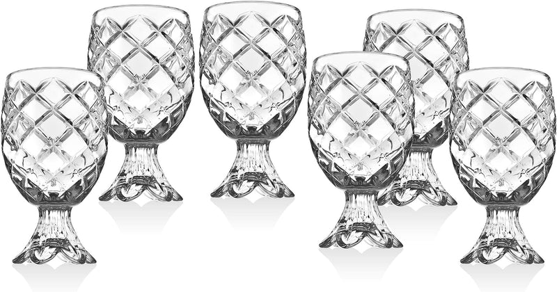 Pineapple Crystal Shot Glasses Beverege Drinkware by Godinger - Set of 6