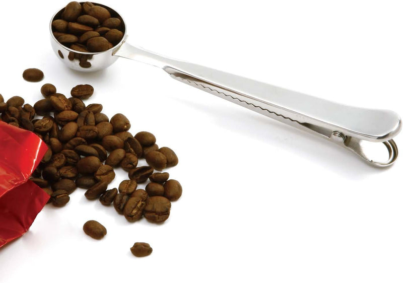 Norpro Coffee Scoop with Bag Clip Stainless Steel 1.5 tbsp 7.5" x 1.5" x .75"