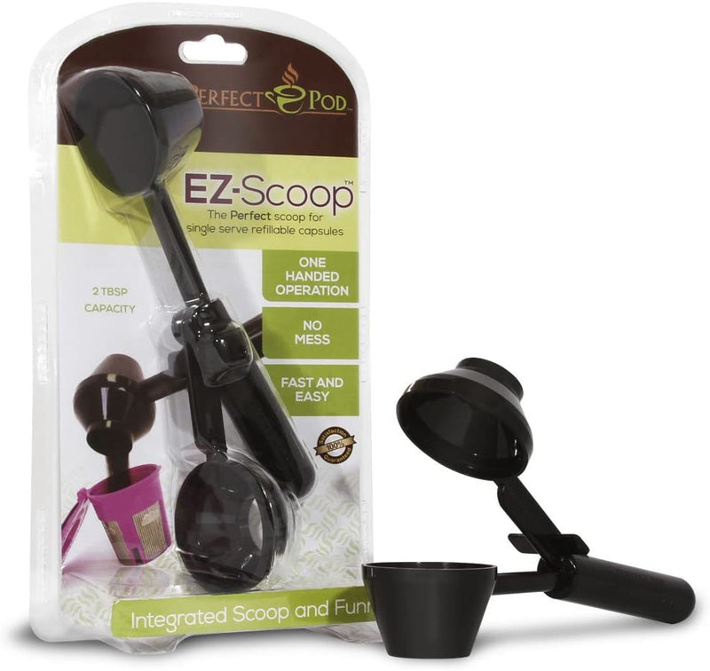 Perfect Pod EZ-Scoop | 2-in-1 Coffee Scoop and Funnel for Single-Serve Refillable Capsules, 2 Tablespoon Portioned Coffee Scooper