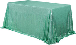 Mint Sequin Tablecloth for Weddings - Rectangular 60x105
