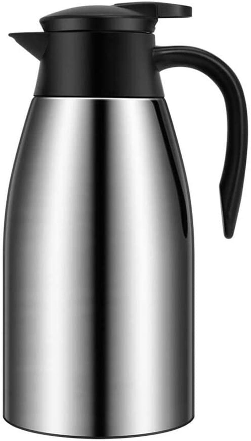 68oz Coffee Carafe Airpot Insulated Thermos Urn Stainless Steel Vacuum Thermal Pot Flask for Hot Beverage / Water, Tea - Keep 12 / 24 Hours Hot / Cold …