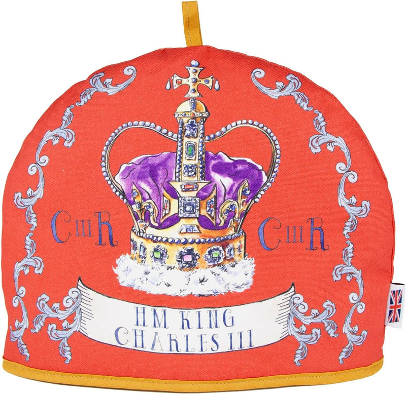 Muldale Queen Elizabeth Tea Cozy for Teapot Insulated - Crown Design - Large Teapot Cover for Keeping Warm - English Tea Cosy - 100% Cotton with Extra Thick Wadding - 2-6 Cups