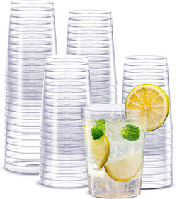 Comfy Package Clear Hard Plastic Shot Glasses [1 oz. - 100 Count] Disposable Shot Cups