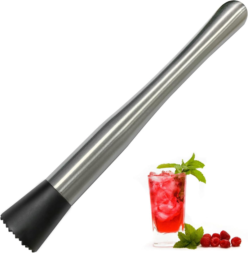 Ortarco 8 Inch Stainless Steel Muddler for Cocktails