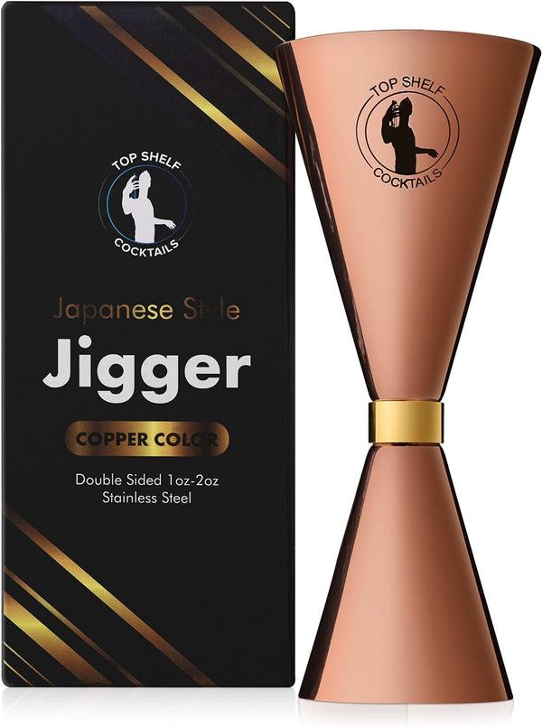 Top Shelf Cocktails Japanese Jigger Double Jigger 2oz 1oz Cocktail Jigger With Measurements Inside Get Accurate