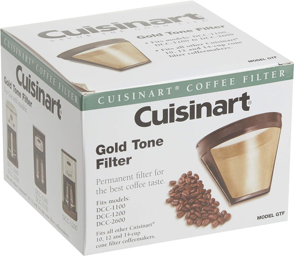 Cuisinart GTF Gold Tone Coffee Filter, 10-12 Cup Cone, Burr Mill