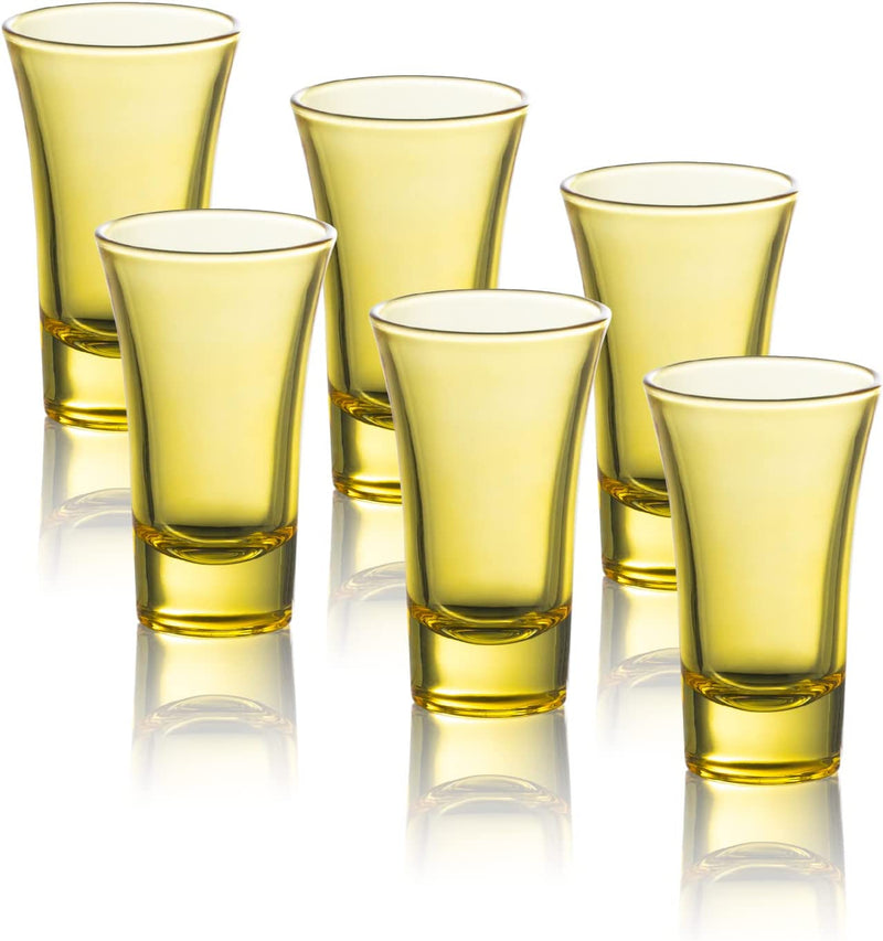 M&N HOME 6-Pack Heavy Base Shot Glass Set, 2-Ounce Shot Glasses