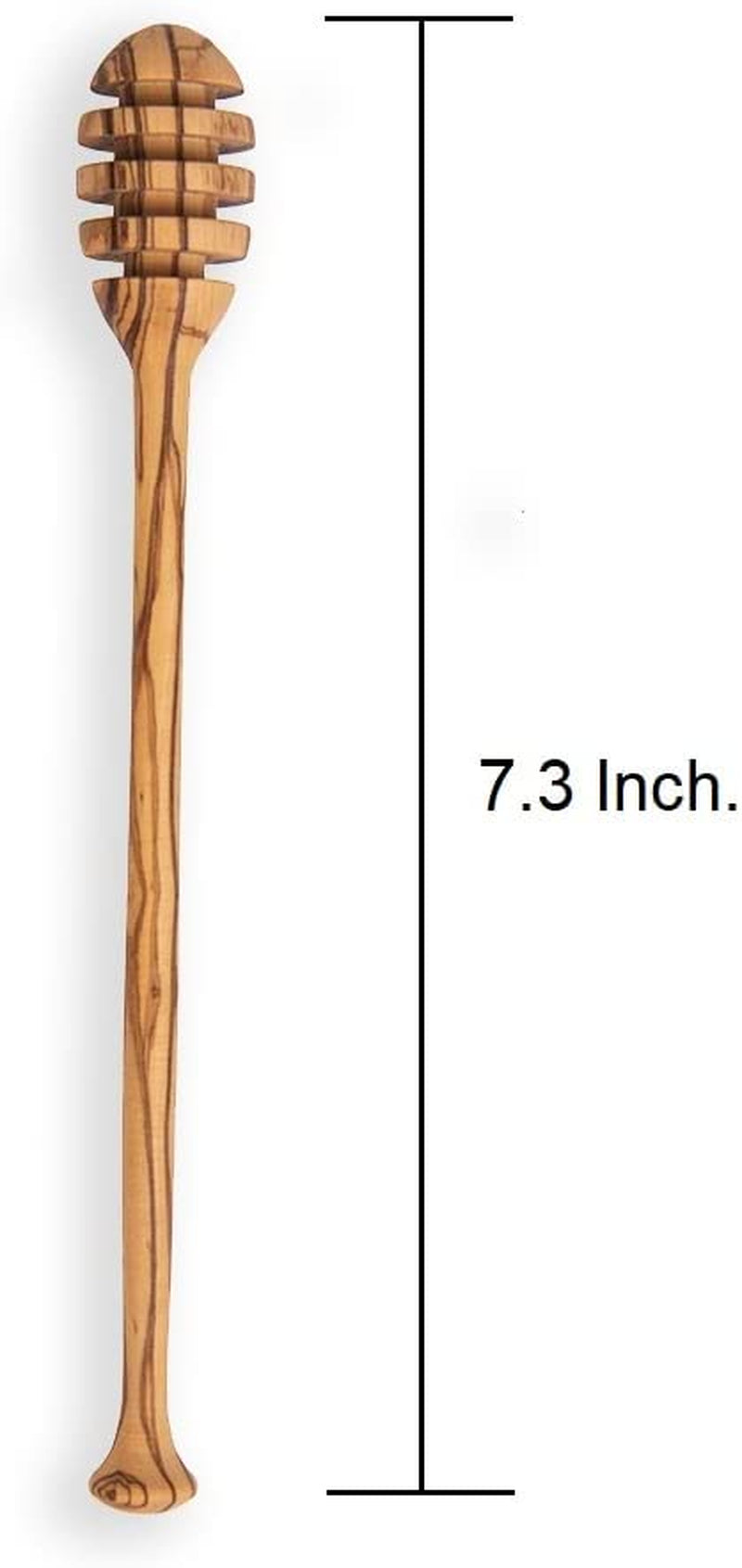 Honey Dipper, Olive Wood Honey Stick, Handcrafted Honey Spoon 7.3-Inches