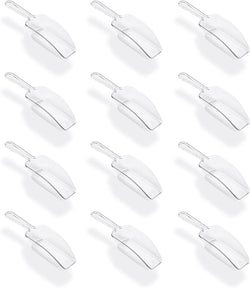 Super Z Outlet 5.5" Mini Acrylic Plastic Kitchen Scoops for Weddings, Candy Dessert Buffet, Ice Cream, Protein Powders, Coffee, Tea (Clear)