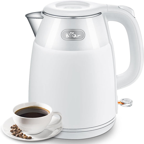 Bear Electric Kettle, 1.5L Rapid-boil Water Boiler, Stainless Steel 304 Inside, 1500W Tea Kettle with Auto Shut Off & Boil Dry Protection, Electric Water Kettle Great for Tea and Coffee