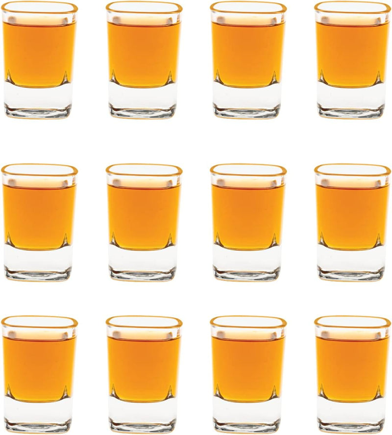 Vikko 3.25 Ounce Shot Glasses, Set of 12 Small Liquor and Spirit Glasses, Durable Tequila Bar Glasses For Alcohol and Espresso Shots, 12 Piece Shooter Glass Set (LAL)