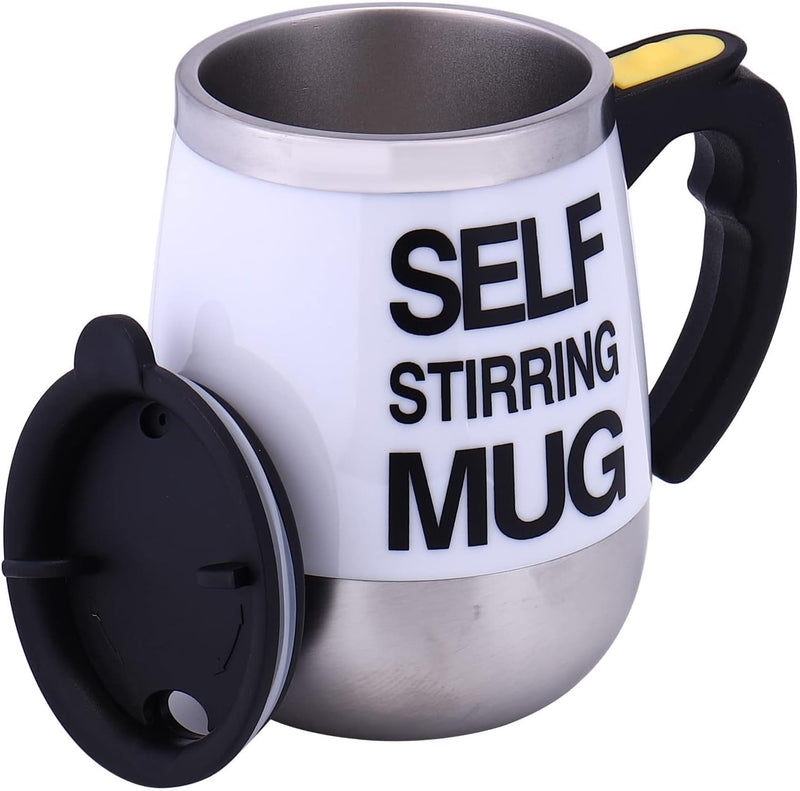 IAMPDD Self Stirring Mug Auto Self Mixing Stainless Steel Cup for Coffee/Tea/Hot Chocolate/Milk Mug for Office/Kitchen/Travel/Home -450ml/15oz The best gift（Sea blue）