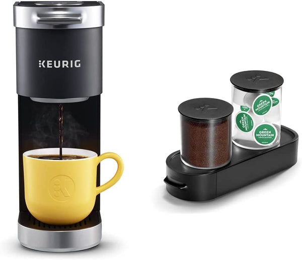Keurig K-Mini Plus Coffee Maker, Single Serve K-Cup Pod & Keurig K-Cup Pod & Ground Coffee Storage Unit