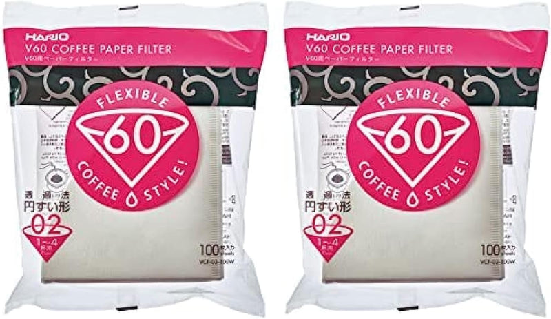 Hario V60 Paper Coffee Filters, Size 02, Natural, 200 Count