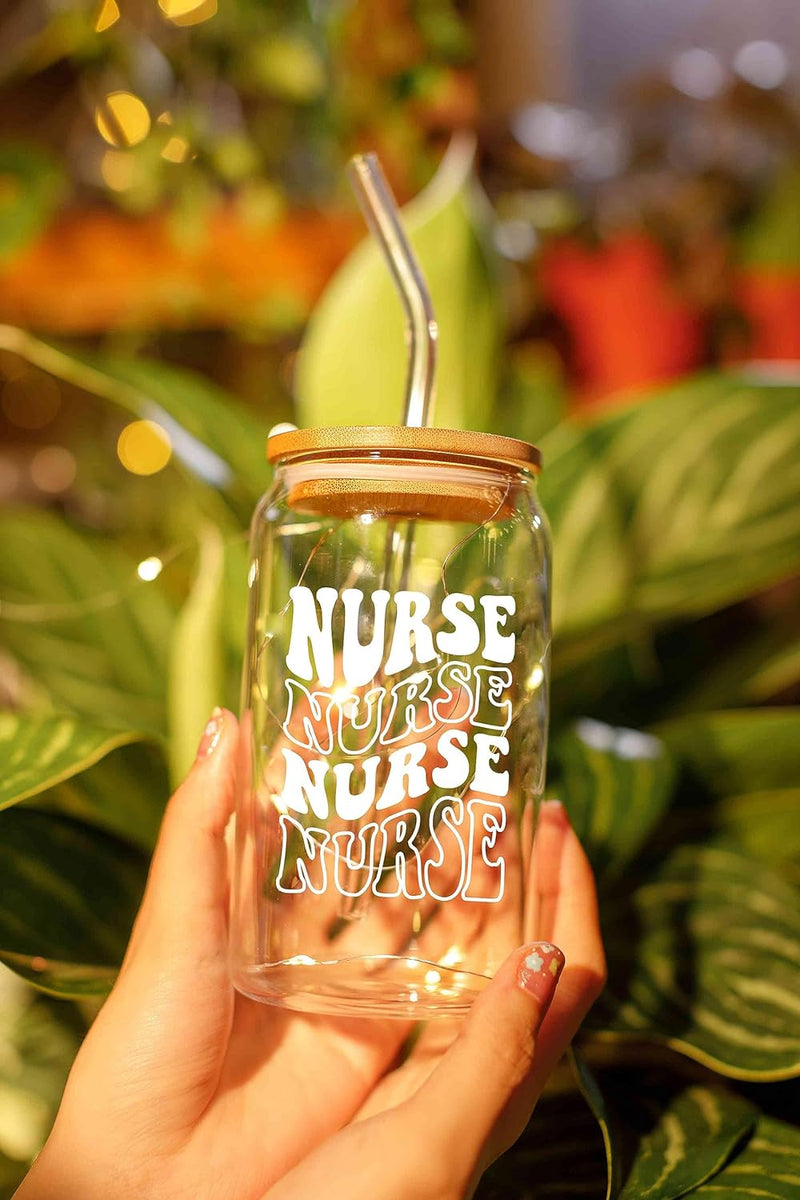 Christmas Gifts For Nurse - Nurse Gifts For Women - Nurse Appreciation Gifts For Nurses, Nursing Student, Nurse Practitioner, Registered Nurse - RN Gifts For Nurses Women - 16 Oz Coffee Glass