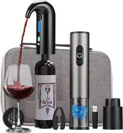 Electric Wine Aerator Pourer, Portable One-Touch Wine Decanter and Wine Dispenser Pump for Red and White Wine Multi-Smart Automatic Wine Oxidizer Dispenser USB Rechargeable Spout Pourer