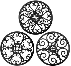 IYYI Silicone Trivet, Trivets for Hot Pots and Pans, Heat Resistant Pot Holder, Non Slip Hot Pads for Countertop, Large Coaster (Light Gray)