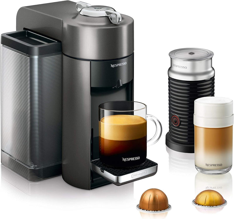 Nespresso Vertuo Coffee and Espresso Machine by De'Longhi with Milk Frother, Silver