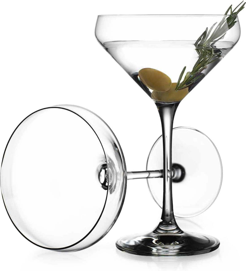 Glaver's Martini Glasses Set of 2 Cocktail Glasses, 10.5 Ounce Stemmed Margarita Glasses, For Bar, Martini, Cosmopolitan, Gimlet and Cocktails. - Dishwasher Safe.