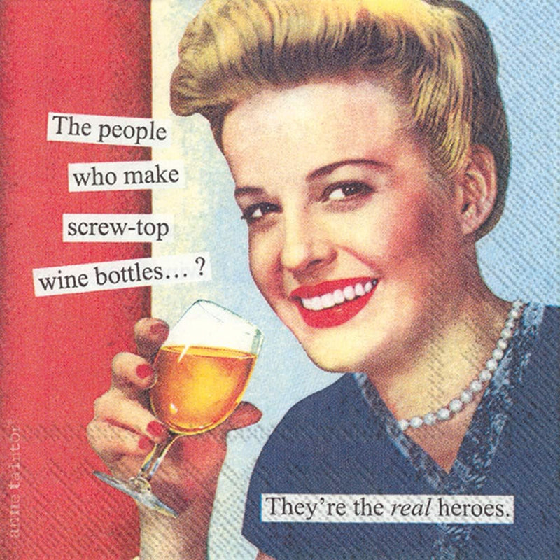 Boston International Anne Taintor Cocktail Beverage Paper Napkins, 5 x 5-Inches, Moderation