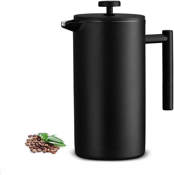 Vegoran Large French Press Coffee Maker - Coffee Press, 304 Stainless Steel French Press Large- Insulated French Coffee Press…