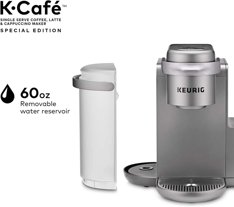 Keurig K-Cafe Special Edition Single Serve K-Cup Pod Coffee, Latte and Cappuccino Maker, Nickel
