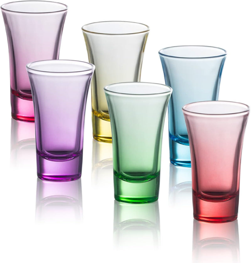 M&N HOME 6-Pack Heavy Base Shot Glass Set, 2-Ounce Shot Glasses