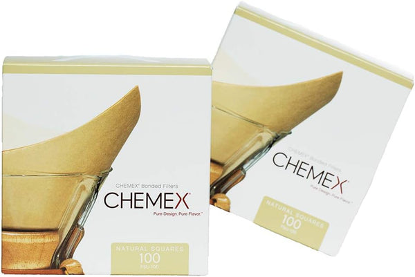 Chemex Bonded Filter - Natural Square - 100 ct - 2 Pack - Exclusive Packaging
