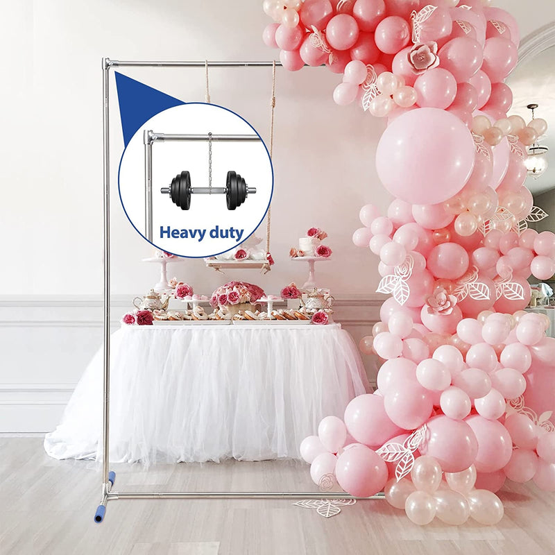 Metal Wedding Arch - 7X5Ft with Stand Support Feet  Balloon Decoration