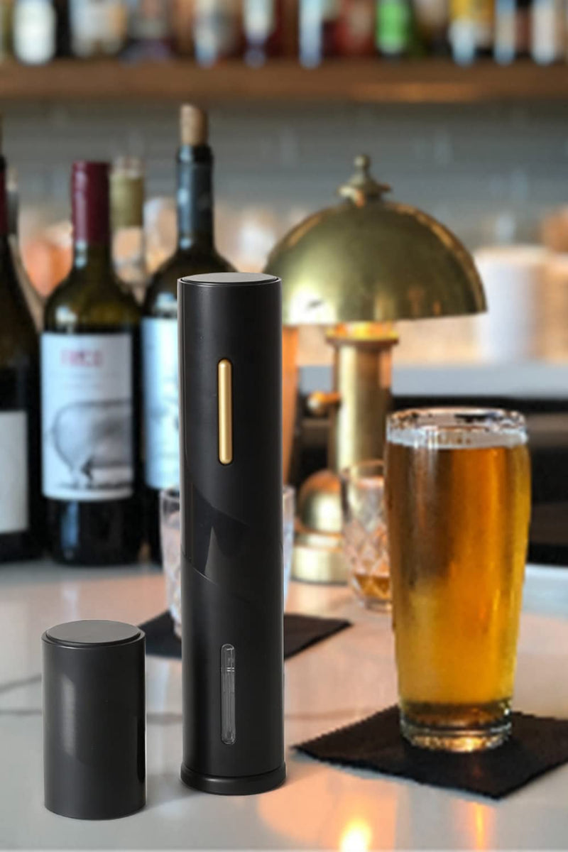 Hisip Electric Wine Opener - Battery Wine Bottle Opener Contains Beer Opener Wine Gift Set Automatic Corkscrew Electric Potable for Home Bar Father Day Gift