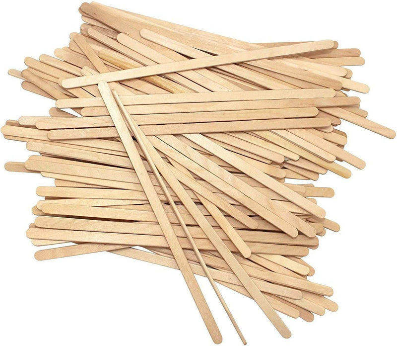 SPIXIR Coffee Stirrers Disposable Wooden Coffee Stir Sticks - Biodegradable Eco-Friendly Round-End Birchwood 5.5 Inches Large Wooden Stir Sticks - Pack of 500 Wood Stir Sticks