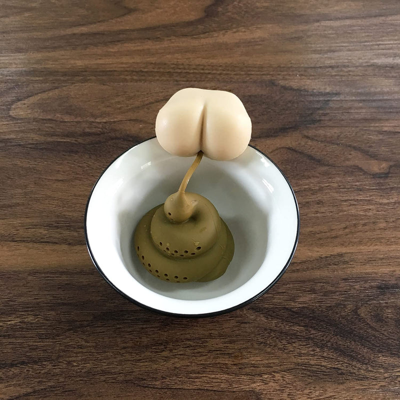 PCduoduo Funny Loose Leaf Tea Infuser Ball, Food Grade Silicone Stool Shape Hot Tea Infuser Tea Strainer Ball Filter