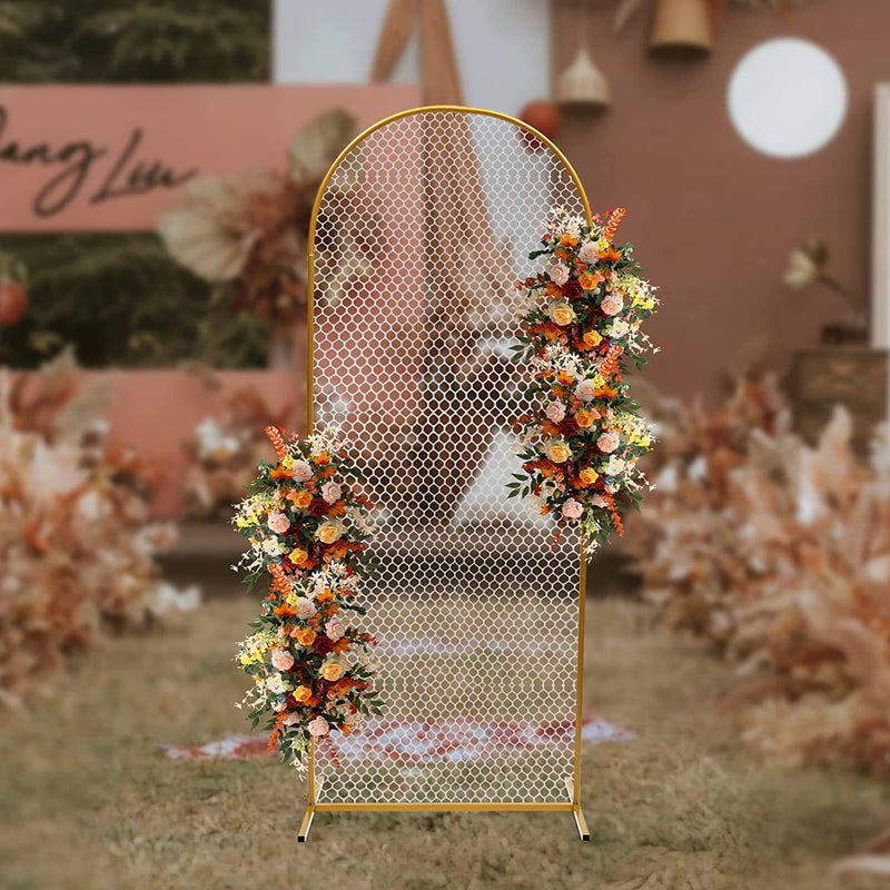 Gold Arch Backdrop Stand for Party and Wedding Decorations