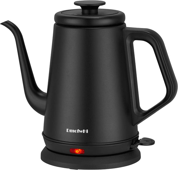 Gooseneck Electric Kettle INTASTING Fast Boiling Hot Water Kettle Pour-over  Coffee & Tea 100% Stainless Steel Tea Kettle for Boiling Water Matte Black  0.9L Auto Shut-Off Boil Dry Protection Kettle, Black Wooden 