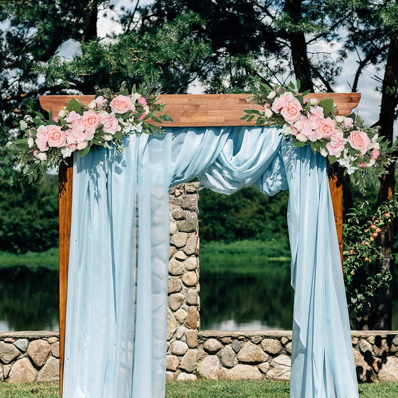 Wedding Peony Rose Arch Flower Swag with Greenery - Decorative Floral Garland for Party Decor Pink
