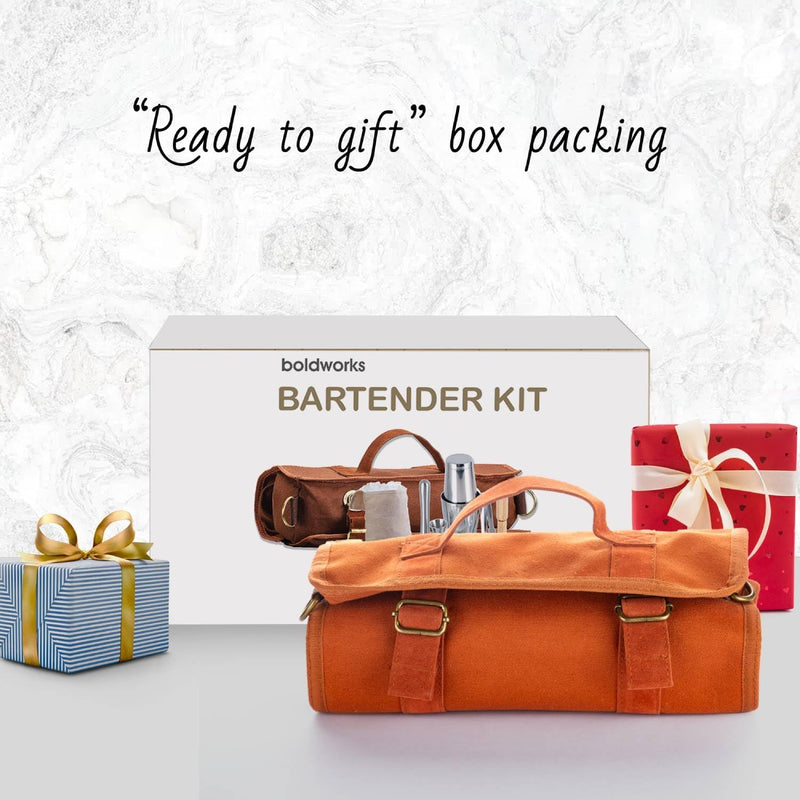 Travel Bartender Kit Traveling Bartender Kit Professional Bartender Travel Kit Portable Bar Kit includes 20 Tool Travel Bar Set with Bag for Bartending and Cocktail Making at House Party Camping Trips
