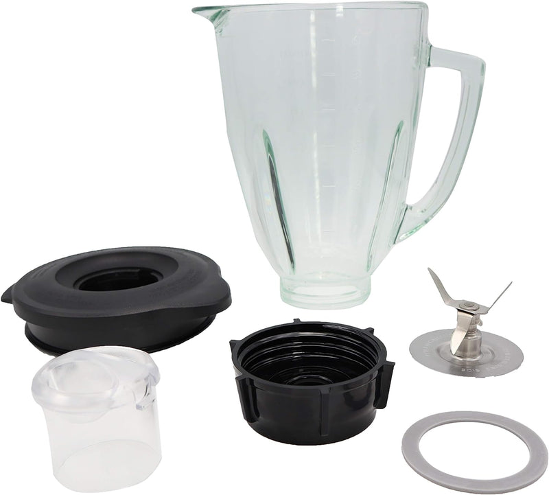Blendin 6-Piece Replacement Glass Jar Assembly Set for Oster  Osterizer Blenders