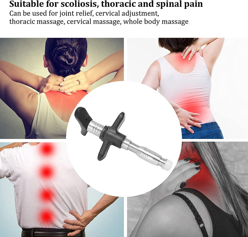 Dioche Chiropractic Adjustment Tool, Handheld Chiropractic Tool, Chiropractic Adjusting Tool for Improve Joint Pain, Single Head Spine Correction Gun for Adjust Vertebration