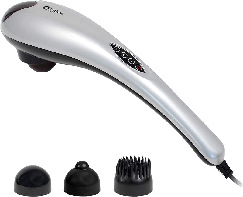 Daiwa Felicity Electric Handheld Massager - Deep Tissue, Back, Neck, Shoulder, Leg, and Calf Muscle Massager - FSA HSA Eligible Massage Machine with Heat for Pain and Stress Relief