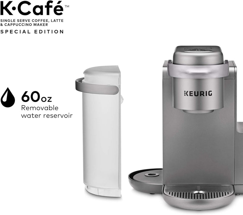 Keurig K-Cafe Special Edition Single Serve K-Cup Pod Coffee, Latte and Cappuccino Maker, Nickel