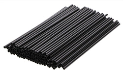 Tupalizy 100PCS Black Plastic Straws Drinking Coffee Stirrers for Wedding Coffee Sip Stir Sticks for Cocktail Tea Chocolate Hot Water Cold Drinks Cups Travel Mugs Crafts Home Bars, 5.12 inch